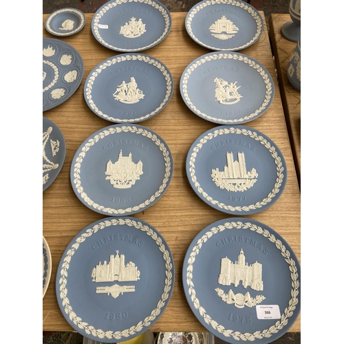 366 - Twenty three Wedgwood Jasperware collector's plates and trinket dishes