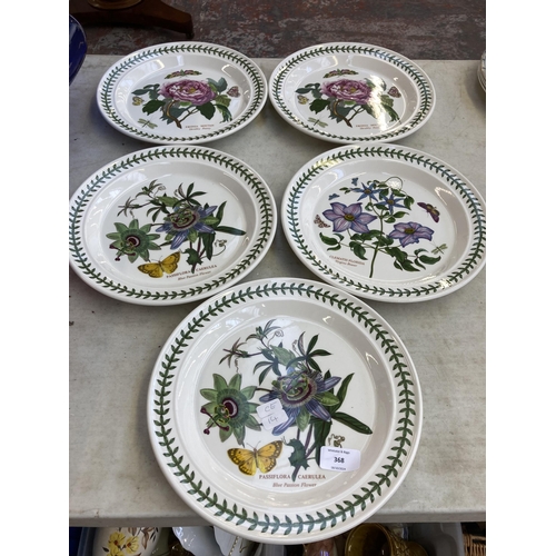 368 - Five Portmeirion The Botanic Garden 27cm plates