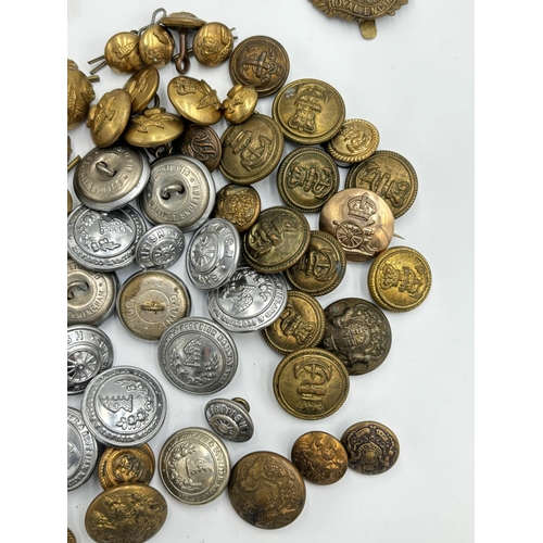 2387B - A collection of military buttons