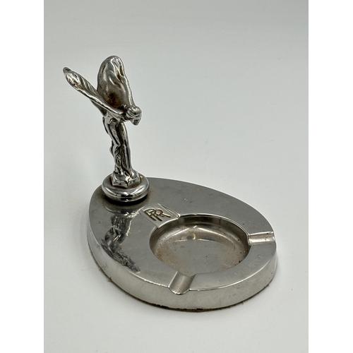 2387A - A Rolls-Royce Spirit of Ecstasy presentation ashtray, presented to J.N Mumford 1940-1979