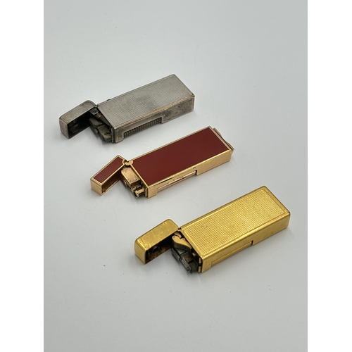 2390 - Three vintage Dunhill cigarette lighters