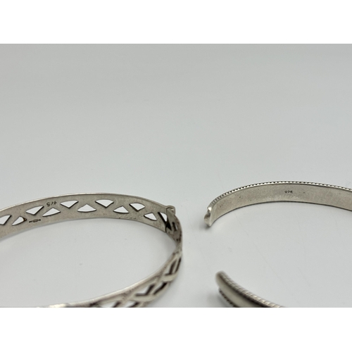 2259C - Seven .925 silver bracelets and bangles - approx. gross weight 64g