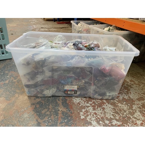 478 - A box containing a large collection of costume jewellery, beads and jewellery making accessories