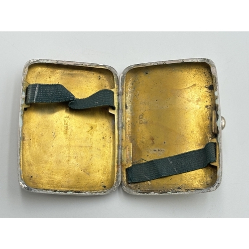 2349 - A late Victorian hallmarked Chester cigarette case, dated 1900 - approx. gross weight 60g