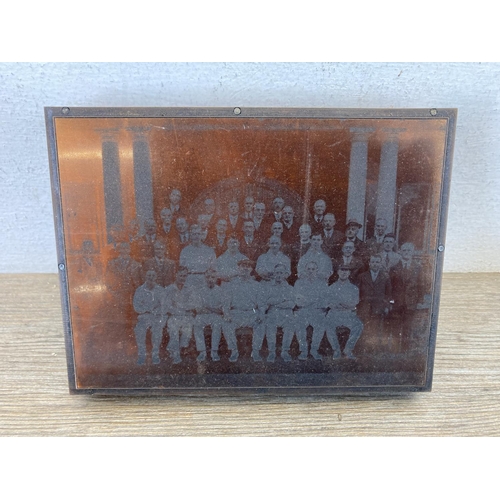 Sixteen late 19th/early 20th century sporting newspaper printing blocks