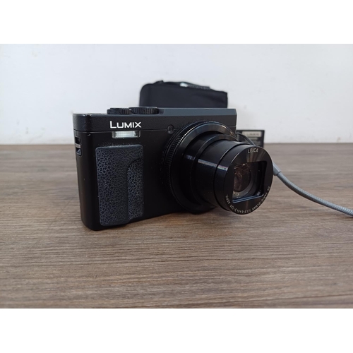 723 - A cased Panasonic Lumix DC-TZ90 4K photo/video, 20.3mp, 30x optical zoom, compact digital camera wit... 