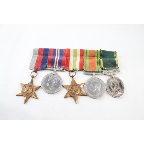 2400 - A WWII mounted medal group to include Territorial medal presented to 859351 Gnr. J. Eddy R.A. etc.