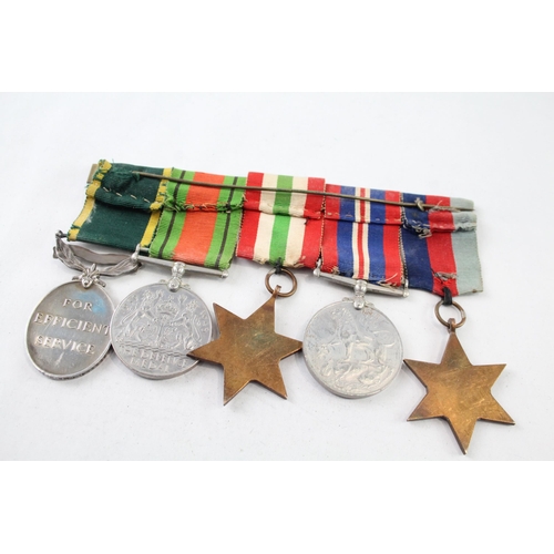 2400 - A WWII mounted medal group to include Territorial medal presented to 859351 Gnr. J. Eddy R.A. etc.