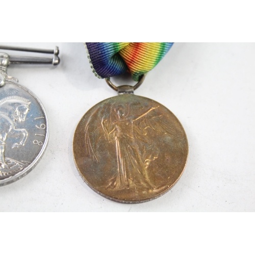 2401 - A WWI British medal pair presented to 17032 Pte. F. J. Langley Worc. R.