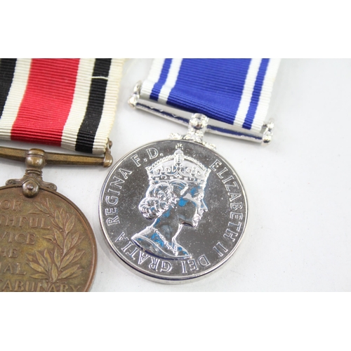 2406 - Four Police Service medals, three Special Constabulary - Charles E. Richardson, Leonard J. Richards ... 