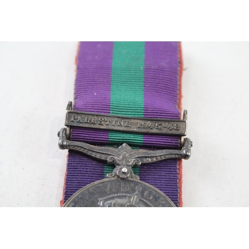 2419 - A George VI General Service medal with Palestine 1945-48 clasp presented to 2629125 Gdsm. D. Tanner ... 