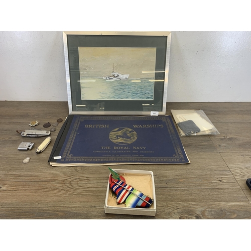 2447 - A collection of WWII ephemera relating to LT/JX 340232 Ord. Sig. G.A. Burrow of The H.M.S. Birch to ... 