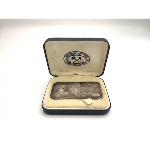 2382 - A boxed Johnson Matthey Bankers Limited .999 fine silver bullion ingot - approx. gross weight 100g