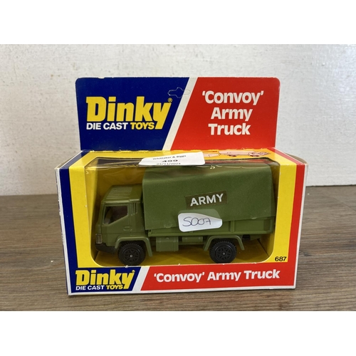 499 - Two boxed Dinky diecast model vehicles, one Foden Army Truck - no.668 and one 'Convoy' Army Truck - ... 