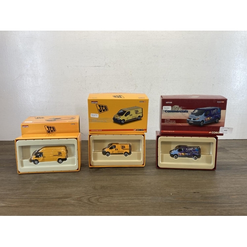 502 - Three boxed Corgi limited edition diecast model vehicles, one Renault Traffic Van Lost It Production... 