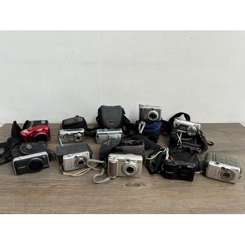 801 - A collection of Canon PowerShot compact digital cameras