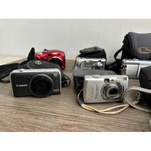 801 - A collection of Canon PowerShot compact digital cameras