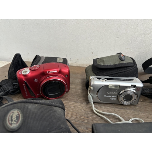 801 - A collection of Canon PowerShot compact digital cameras