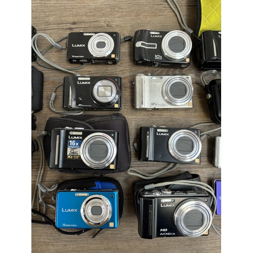 805 - A collection of Panasonic Lumix compact digital cameras