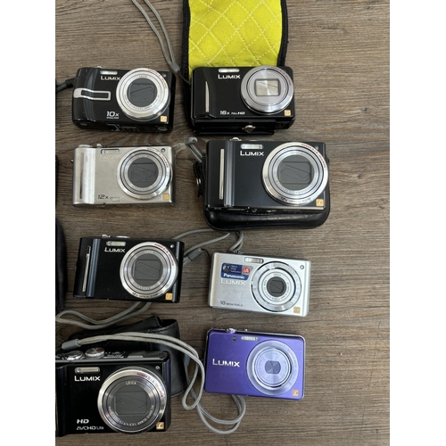 805 - A collection of Panasonic Lumix compact digital cameras