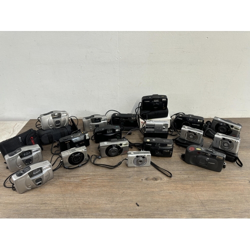 809 - A collection of Canon cameras to include Sure Shot AF-7S, Sure Shot Ace, Snappy QT etc.