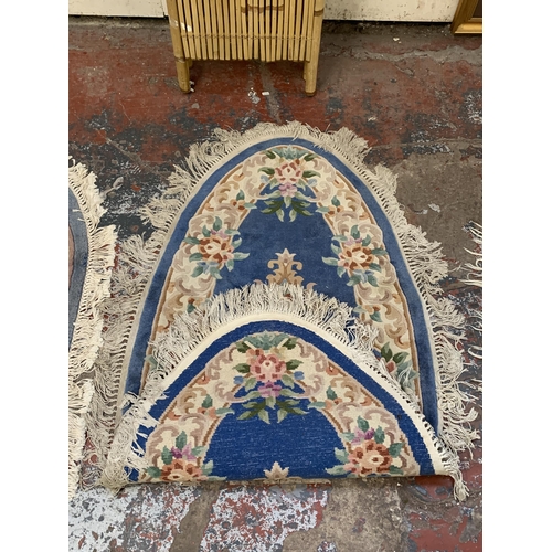 14 - Three vintage Chinese woollen rugs