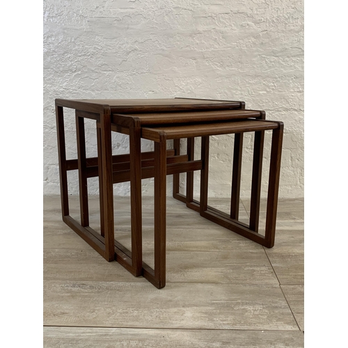 16 - A 1960s G Plan teak nest of three tables