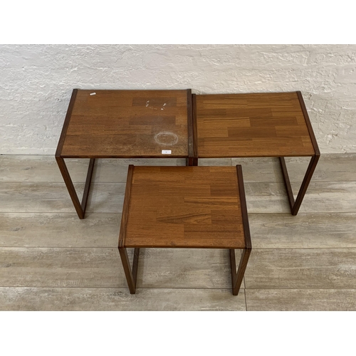 16 - A 1960s G Plan teak nest of three tables