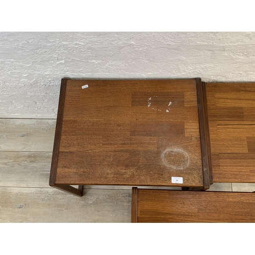 16 - A 1960s G Plan teak nest of three tables