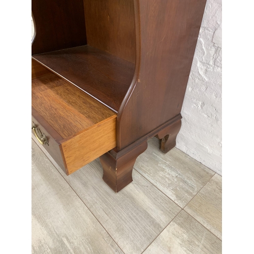 29 - A J. Sydney Smith mahogany waterfall free-standing bookcase - approx. 113cm high x 57cm wide