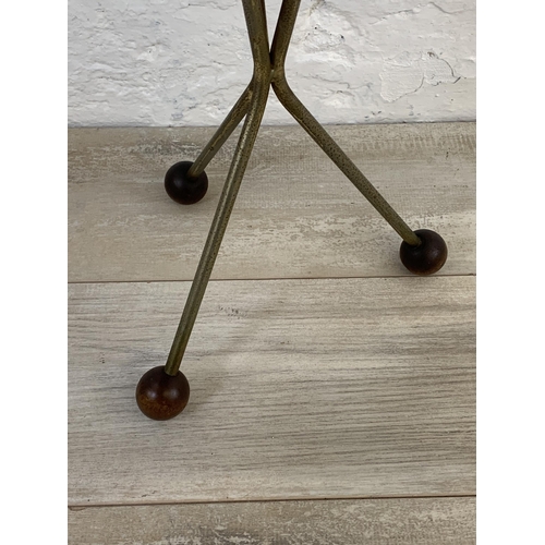 3 - A 1950s Albert Larsson for Tibro Atomic teak and cast metal circular topped side table - approx. 47c... 