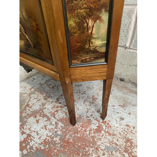 49 - A late 19th/early 20th century French Louis XV style free-standing corner display cabinet - approx. ... 