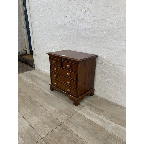 57 - A Georgian style hardwood miniature chest of five drawers - approx. 50cm high x 50cm wide x 31.5cm d... 