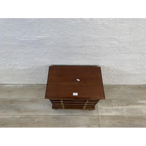 57 - A Georgian style hardwood miniature chest of five drawers - approx. 50cm high x 50cm wide x 31.5cm d... 