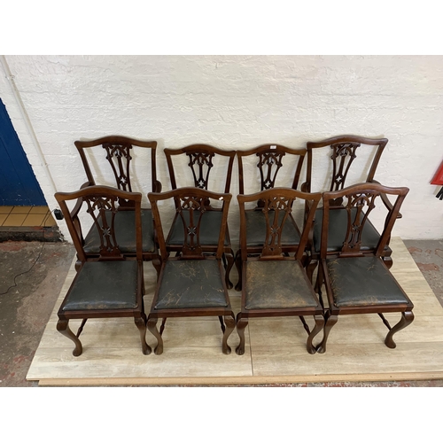 69 - A set of eight early 20th century Chippendale revival mahogany dining chairs