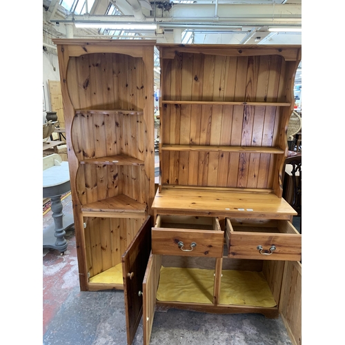 70 - Two pieces of pine furniture, one dresser and one frees tanding corner cabinet