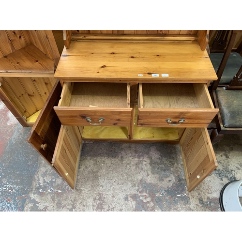 70 - Two pieces of pine furniture, one dresser and one frees tanding corner cabinet