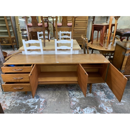 79 - A mid 20th century Avalon teak sideboard - approx. 72cm high x 183cm long x 43cm deep