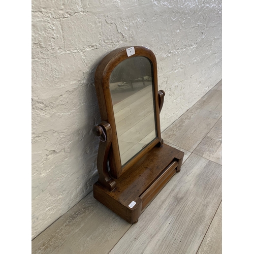 9 - A Victorian mahogany swing mirror - approx. 50cm high x 36cm wide x 16.5cm deep