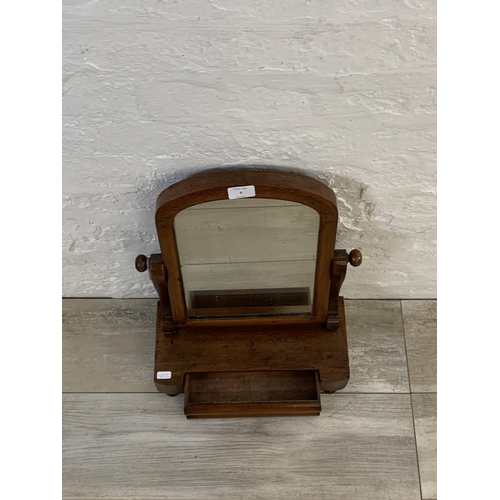 9 - A Victorian mahogany swing mirror - approx. 50cm high x 36cm wide x 16.5cm deep