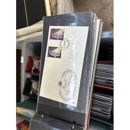 542 - Six boxes containing a large collection of first day covers and worldwide stamps