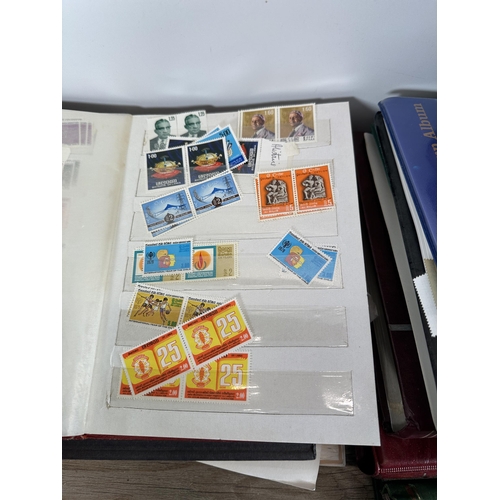 545 - Ten albums containing a collection of worldwide stamps