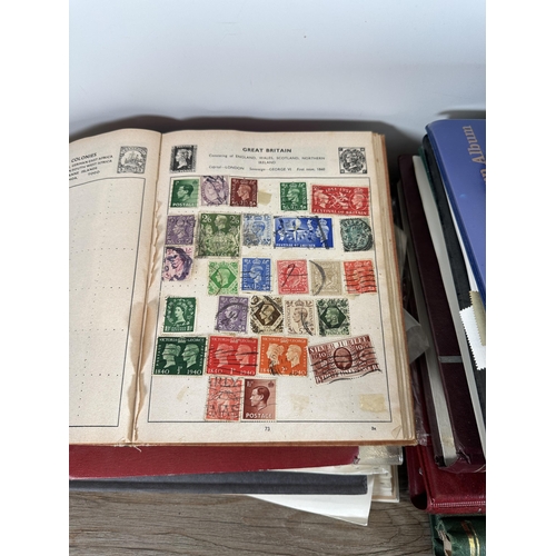 545 - Ten albums containing a collection of worldwide stamps