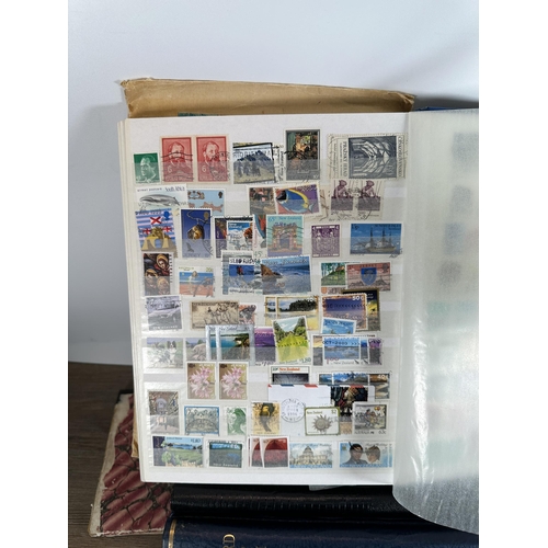 546 - Five albums containing a collection of worldwide stamps