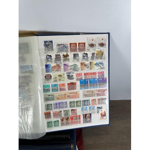 546 - Five albums containing a collection of worldwide stamps