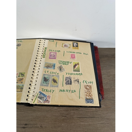 546 - Five albums containing a collection of worldwide stamps