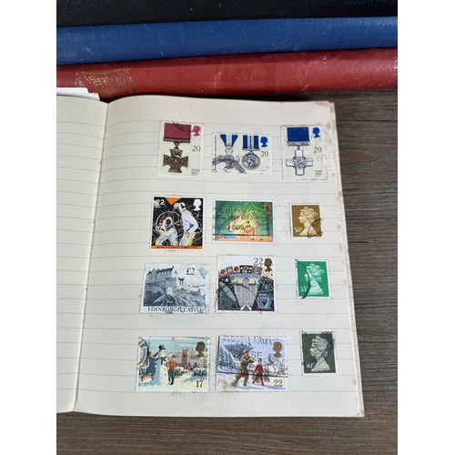 547 - Six albums containing a collection of worldwide stamps