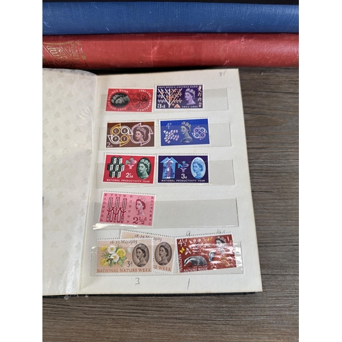 547 - Six albums containing a collection of worldwide stamps