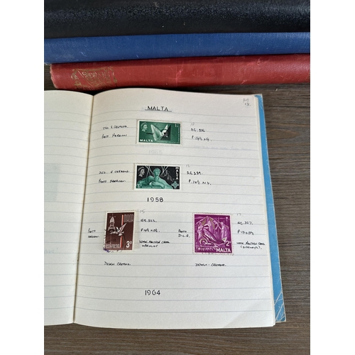 547 - Six albums containing a collection of worldwide stamps