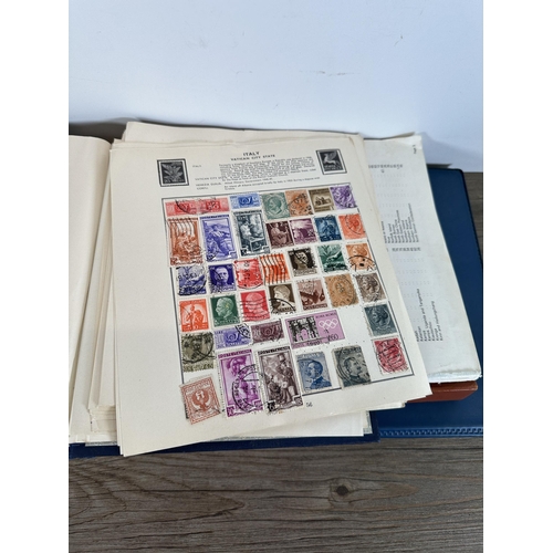 551 - Six albums containing a collection of worldwide stamps